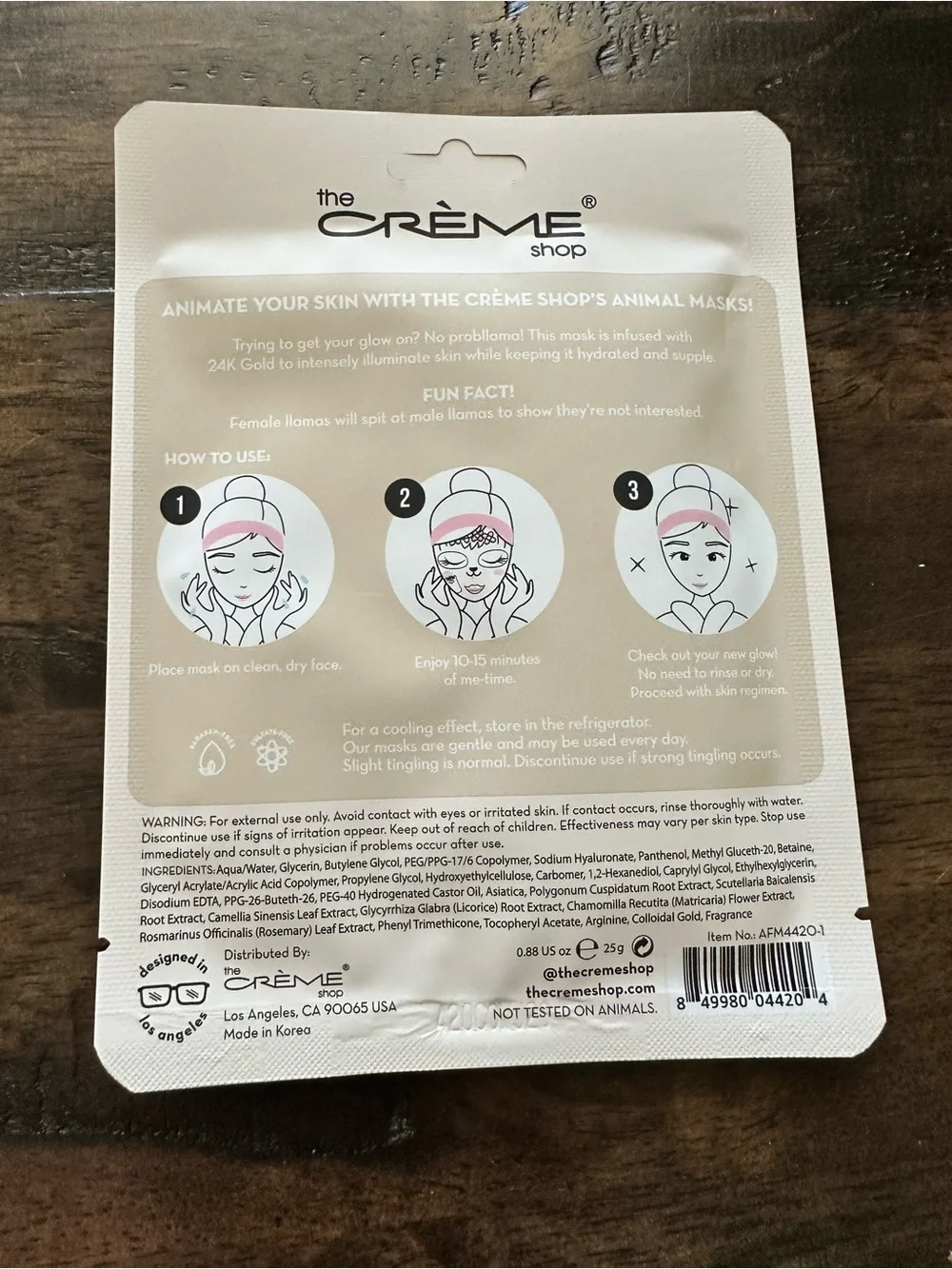 NIB The Creme Shop 3 Piece Skin Care - Hand Cream - Fusion Mask & Brighten Mask
